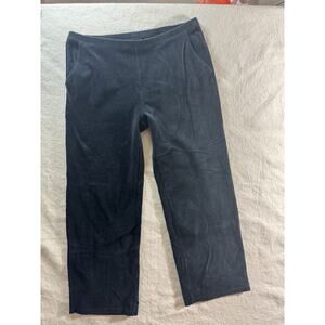 LL Bean Perfect Fit Knit Cords Womens Black Corduroy Pull On Pants Sz L Pet